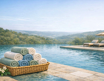 Piscine et serviette