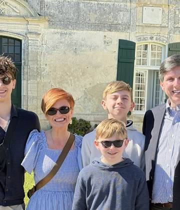 Branche américaine de la famille Garesché devant la Maison Garesché - Marennes Oléron