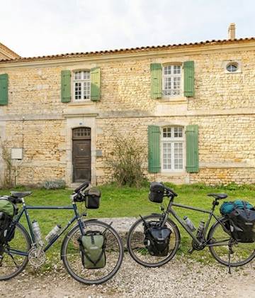 Étape vélo Vélodyssée à la Maison Garesché, Nieulle-sur-Seudre.