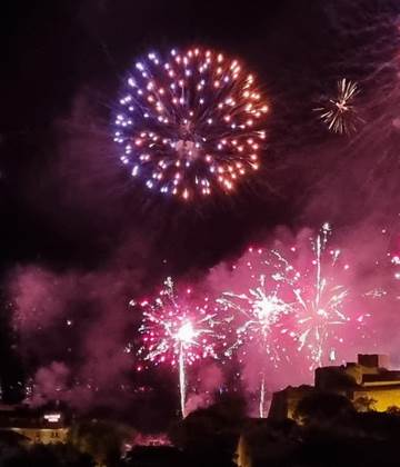 Hôtel Ambeille : vue  sur le feu d'artifice de Collioure du 16 août