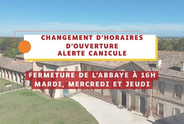 Abbaye de Belleperche - changement d'horaire - (c)AB