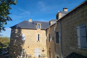 Fin de travaux de toiture - vue depuis la salle de jeux