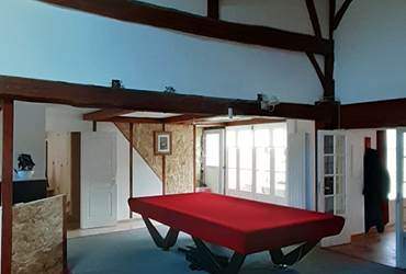 La salle de billar du Domaine la Jam