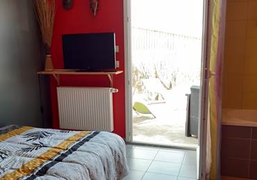 Chambre avec baignoire