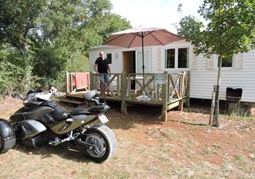 mobil home vue extérieure