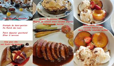 Exemple de demi-pension au Ranch des Lacs