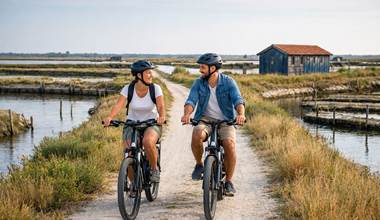 randonnée vélo couple marais de la seudre maison garesché charente maritime