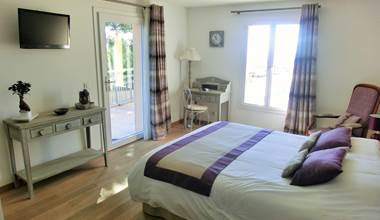 Chambre double Azur vue mer à Bandol dans le Var
