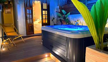 Terrasse Spa by night