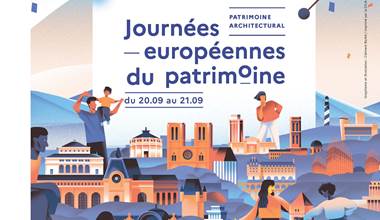 Affiche de la 25e édition des Journées européennes du patrimoine, réalisée par Clément Barbé
