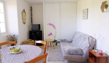 DOMAINE DE L'ESCADASSE - Gîte Quadruple (2 Dbl) 37m² - Le Salon