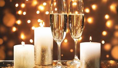 Champagne et bougies