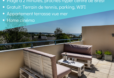 Rooftop_entree autonomne _plage moulin blanc_vacance_mer_finistere_pas cher_le relecq kerhuon_evea _location