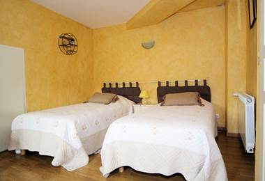 Chambre Saint Cirq Lapopie deux lits de 90x190
