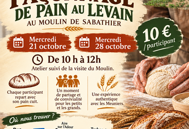 Atelier pain au levain vacances Toussaint
