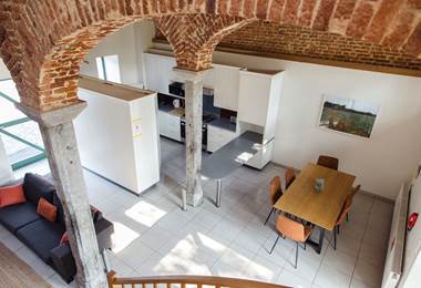 Cuisine et salle-à-manger vue haut