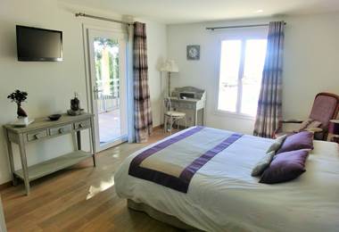 Chambre double Azur vue mer à Bandol dans le Var