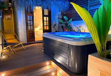 Terrasse Spa by night
