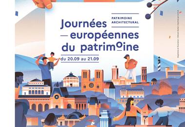 Affiche de la 25e édition des Journées européennes du patrimoine, réalisée par Clément Barbé