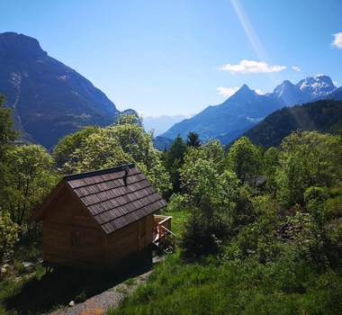 Cabanes de l'Esperluette. Cabanes Les Séolanes Vue de l'extérieur