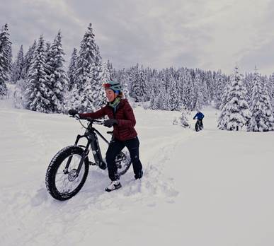 Une randonnée en fat bike à la Clusaz