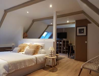 Le Colombier Bretagne, chambres d'hôtes Cabine de plage - lit King Size