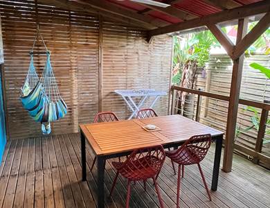 terrasse bungalow bananier 