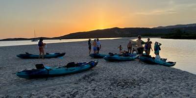 Abbartello kayak coucher de soleil éclipse