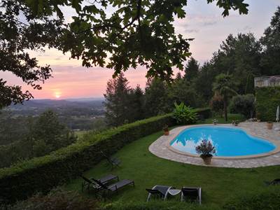 #villaric #piscinechauffée #nature #parc #vue