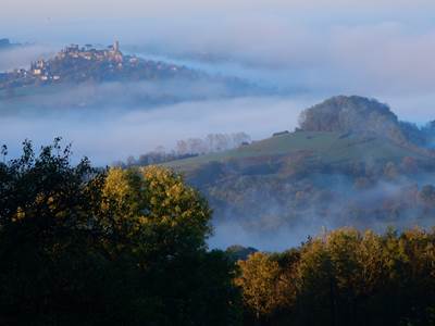 Vue sur Turenne depuis la maison des etoiles