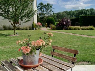 vue depuis terrasse chambre Sologne