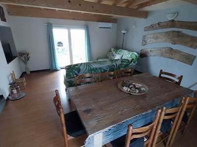 vue piece à vivre, clim gite 2-presta