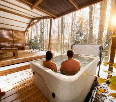Spa privatif chauffé à 38°C