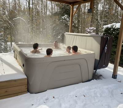 Spa privatif chauffé à 38°C