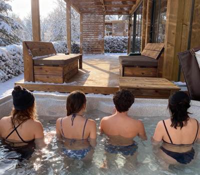 Spa privatif chauffé à 38°C