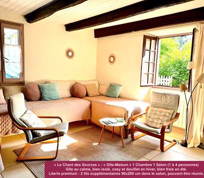 Gîte 1 : cosy et cocooning. Chaud et douillet en hiver, frais en été.