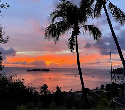 Coucher de soleil sur la Réserve Cousteau
