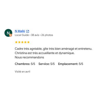 Sur google avril 2026 - Domaine des Cyclamens
