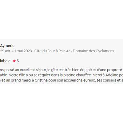 Avis Domaine des Cyclamens 2023