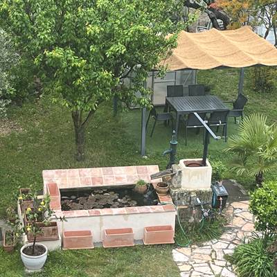 le jardin de notre hébergement en Provence-page