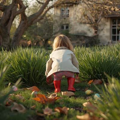 La chasse aux oeufs de Pâques