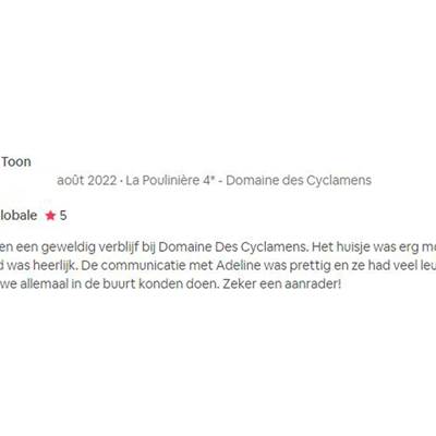 Avis Domaine des Cyclamens 2022