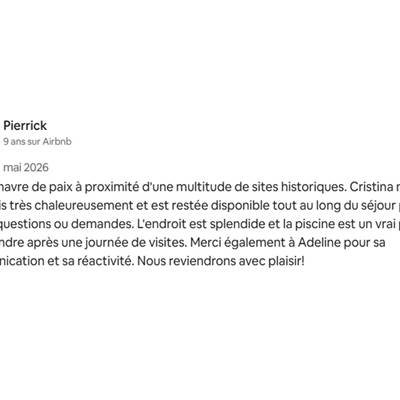 Sur airbnb mai 2026 - Domaine des Cyclamens