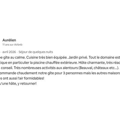 Sur airbnb avril 2026 - Domaine des Cyclamens