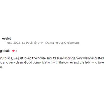 Avis Domaine des Cyclamens 2022