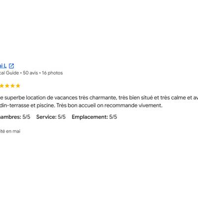 Sur google mai 2026 - Domaine des Cyclamens