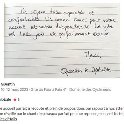 Avis Domaine des Cyclamens 2023