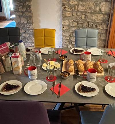 Exemple de petit déjeuner. (Non contractuel)