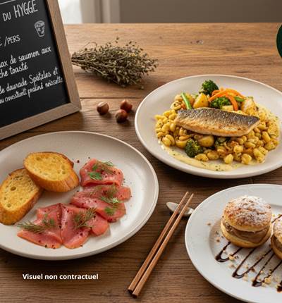 Menu Nature & Poisson du Hygge-Végétarien (Visuel non contractuel)