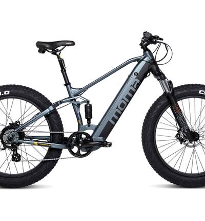 VTT électrique tout suspendu spécial neige. (Fat Bike electrique)